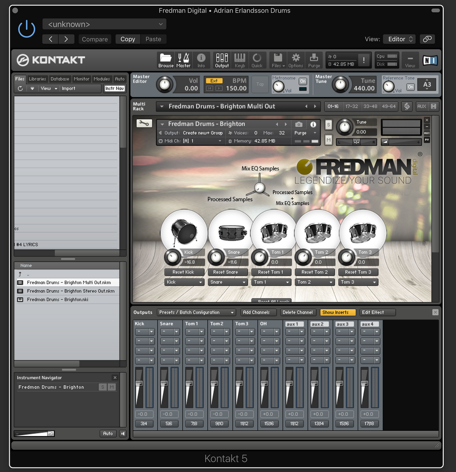 Brighton Drums - Fredman Digital