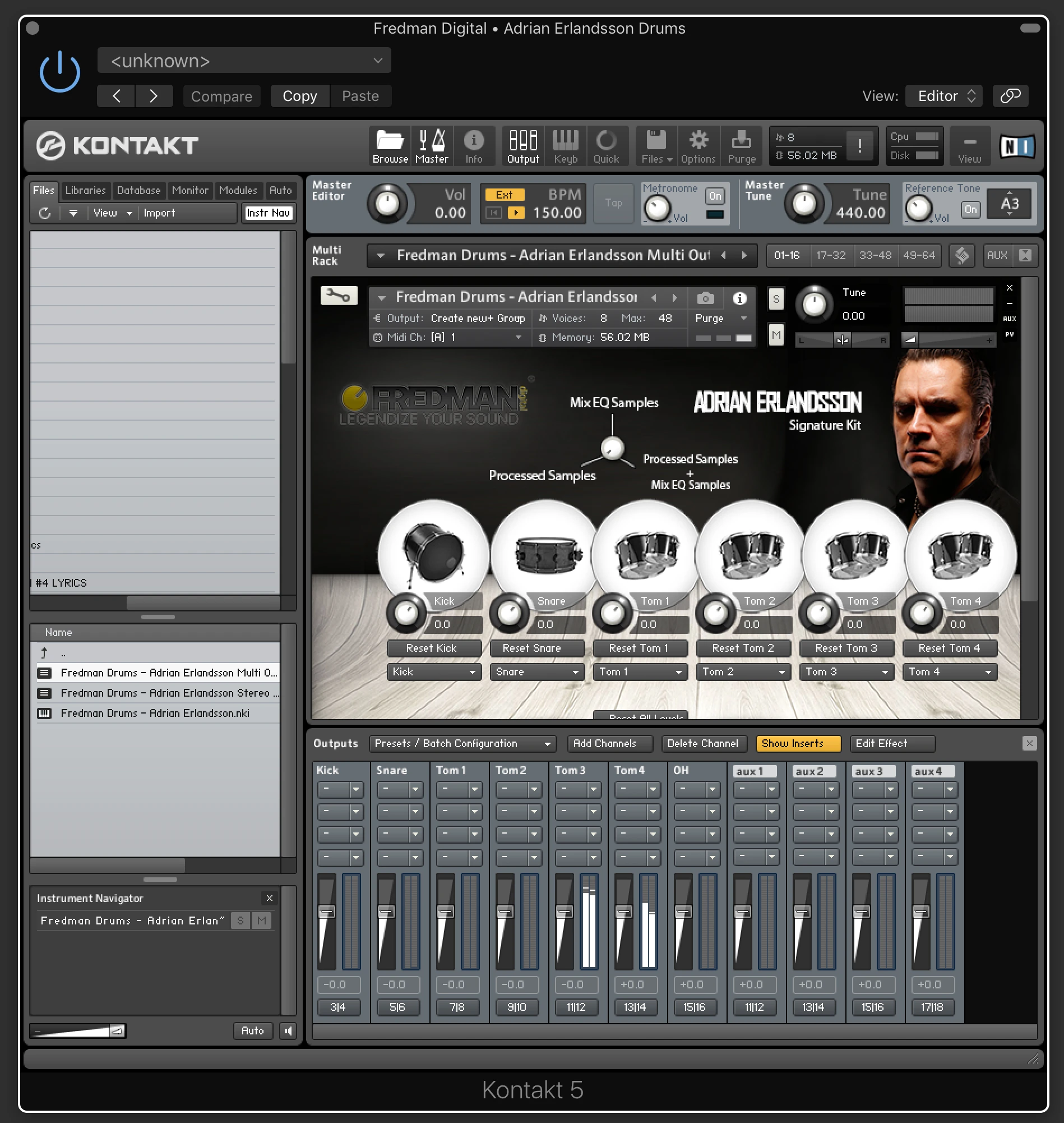 Erlandsson Drums - Fredman Digital